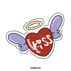 情人节 手绘 心爱 元素 情人节装饰 KISS