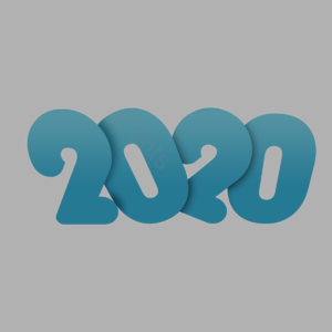 2020 新年 新的一年 阿拉伯数字 字体 2