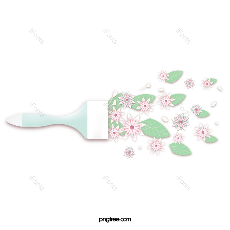 剪纸图片,花卉元素,花草PNG,动画片免抠素材