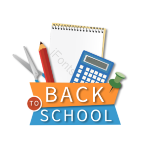返校季 计算器 蓝色 卡通 手绘 学校 文具 学习