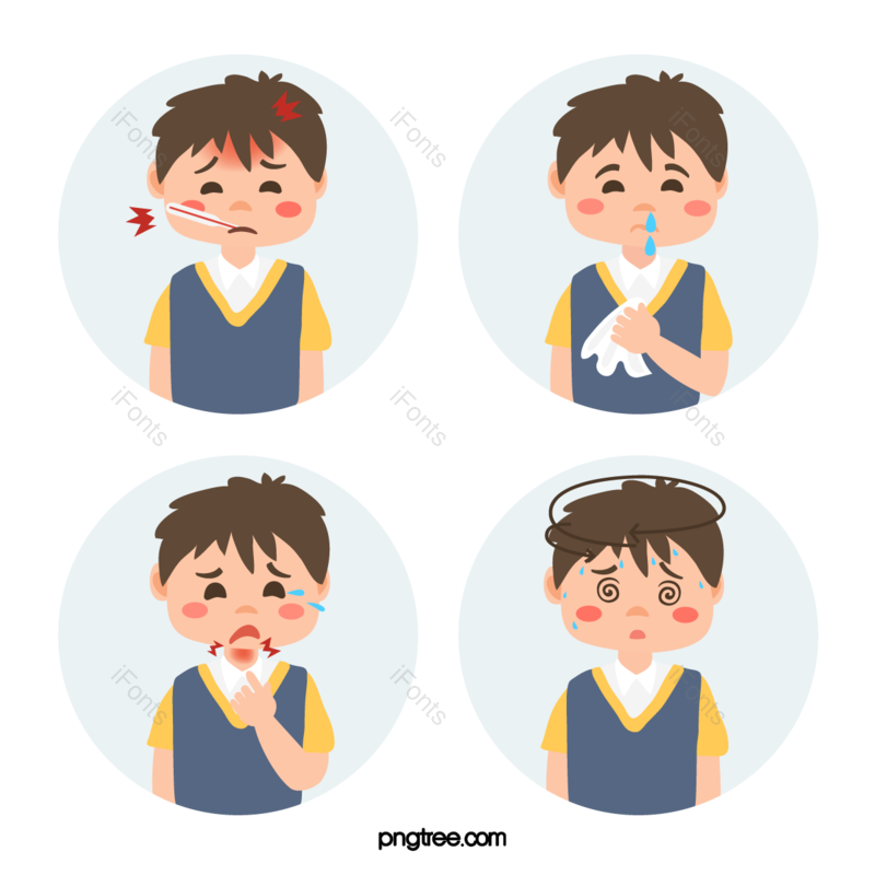 医学图片,病毒元素,面具PNG,儿童矢量免抠素材