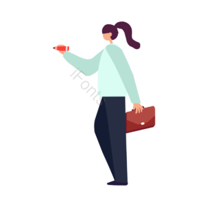 女人 女性 白领 工作 工程师 上班 扁平化人物 人物