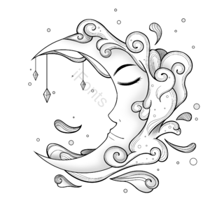 美美哒 神秘 月亮 繁星 片状云 金刚石 圈圆 音谱线