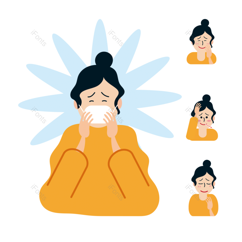卡通图片,保护元素,医学PNG,病毒免抠素材