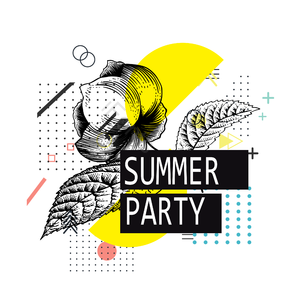night party party 植物 夏季元素 碰撞色彩 summer party