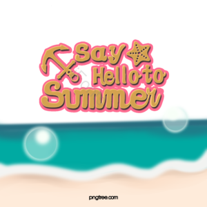卡通 海洋 夏季 字体 summer 假期 凉爽 手绘