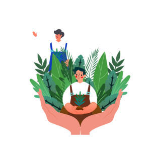 植物 树叶 树木 叶子 植树节 水桶 水壶 铁锹