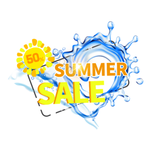 清凉感 summer sale 透明 水 打折 边框 水花