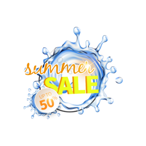 清凉感 summer sale 透明 水 夏天 打折 促销