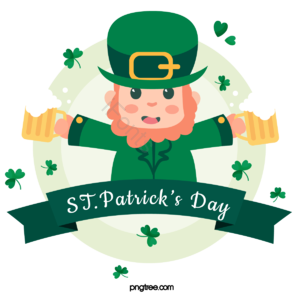 圣帕特里克节 patricks day 三叶草 绿色 手绘 人物 啤酒