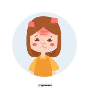性格 女孩 头像 感冒 流鼻涕 发烧 热 生病的