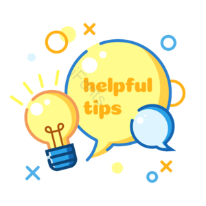 黄色 对话框 灯泡 装饰 深蓝色 浅蓝色 helpful tips