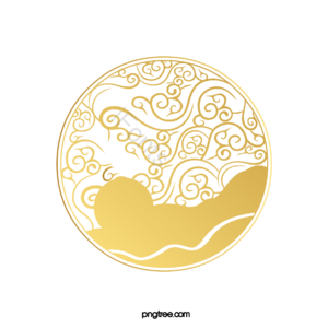 云朵 剪纸风 立体云朵 中国风格 中国风格云朵 装饰 适合纹样 金色云纹