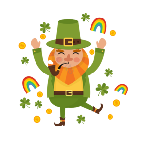 圣帕特里克 patricks day 卡通人物 绿色 庆祝 三叶草 帽子
