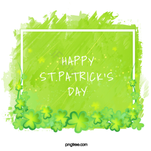 三叶草 patricks day 绿色 圣帕特里克节 手绘 边框 光效