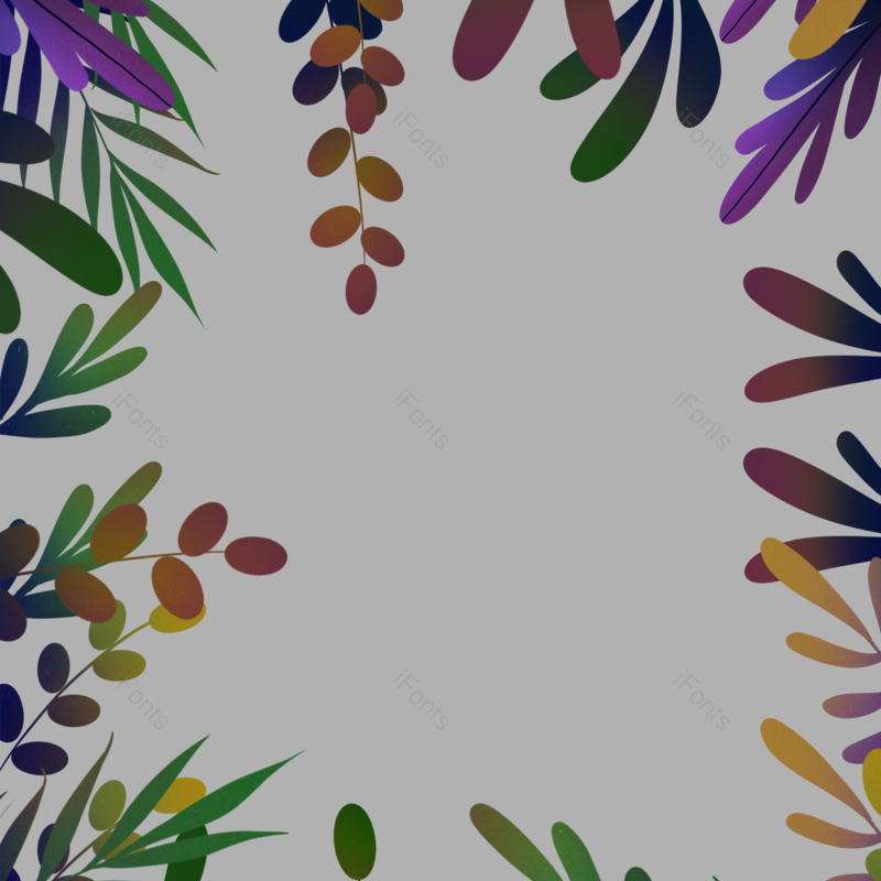 叶子图片,树叶元素,卡通树叶PNG,树叶边框免抠素材