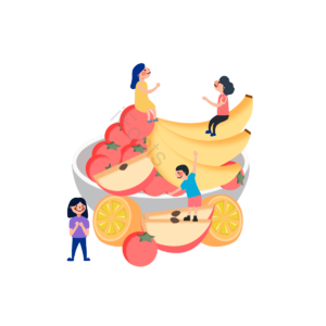 装水果 习 棕色 白色 合作 手绘竽 动画片 儿童幼儿