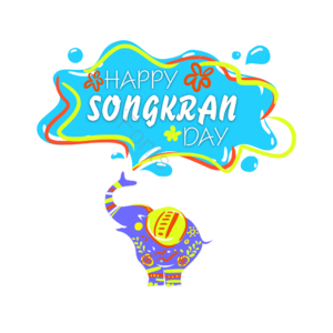 泼水节 泰国 songkran 大象 水 节日 庆祝 手绘
