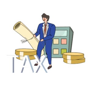 计算机 卡通 手绘 tax 税法 计算 红色 粉色