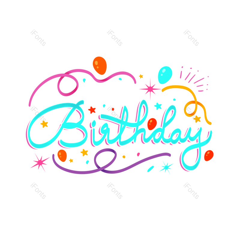 气球图片,生日字体元素,生日聚会PNG,免抠素材