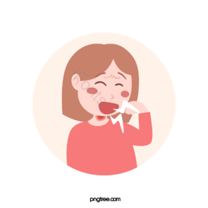性格 女孩 头像 感冒 流鼻涕 发烧 热 生病的