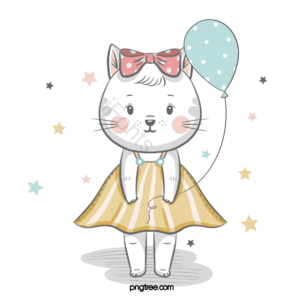 动物 猫 卡通 简约 清新 可爱 线条 手绘