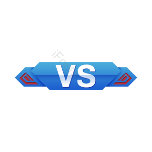 蓝色 VS 决斗对决 和风装饰 事件 比赛 对手 动画片