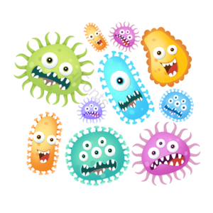 微生物 病毒 菌 医学 感染 病 手绘 医疗保健