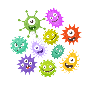 病毒 菌 微生物 新冠病毒 动画片 感染 医疗护理 医药科学