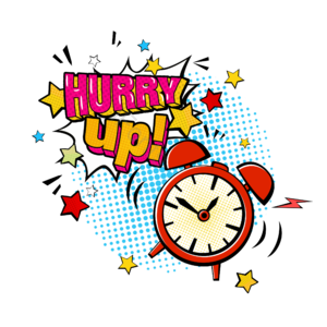 闹钟 波普风格 起床 时间 hurry up 闹铃 催促
