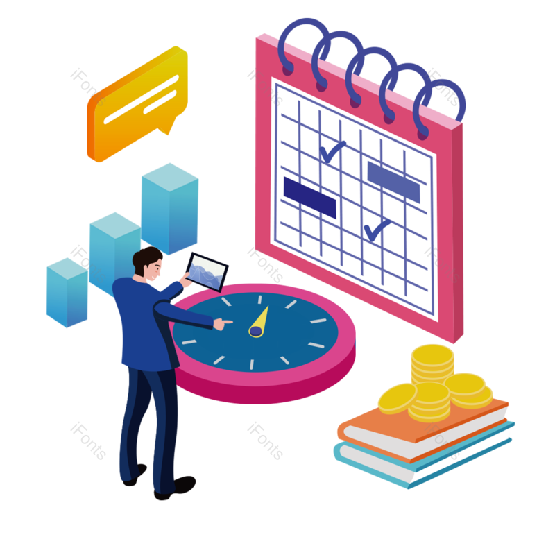 动画片图片,合作元素,商务PNG,数据免抠素材