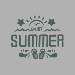 你好夏天 夏季 艺术字 创意字设计 夏季暑期 清新 绿色 卡通