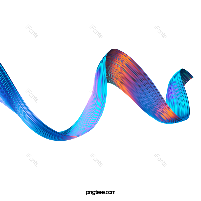 线条图片,立体元素,蓝色PNG,抽象免抠素材
