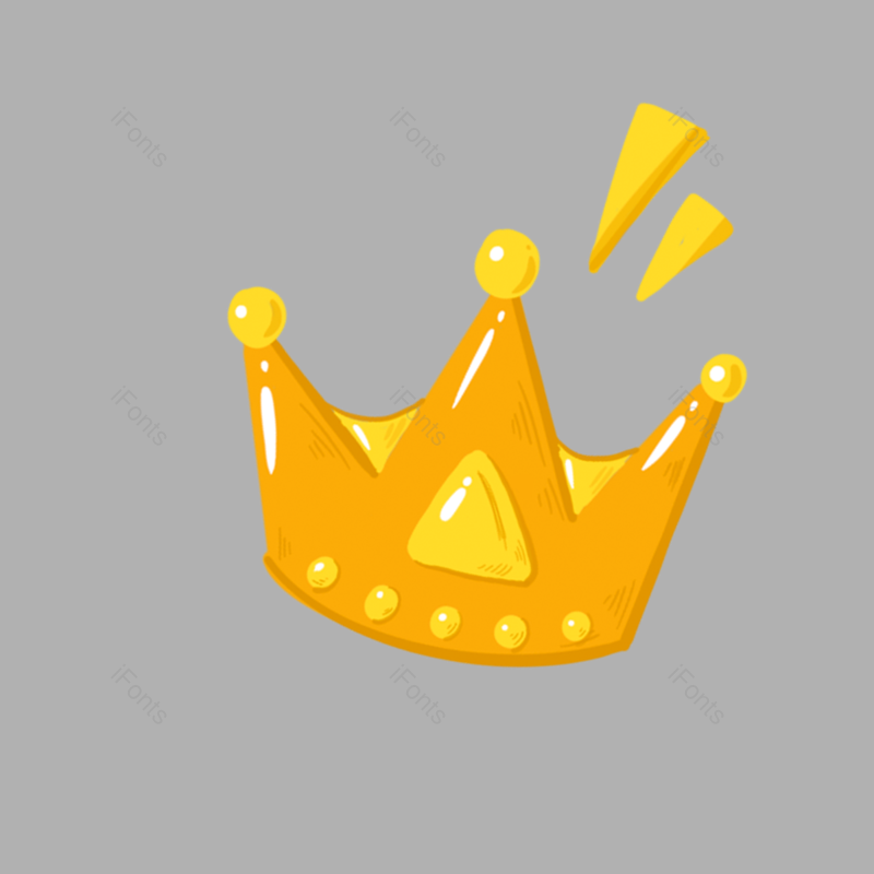 皇冠图片,手绘皇冠元素,金属PNG,国王皇冠免抠素材