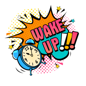 闹钟 闹铃 wake up 起床 对话框 五角星 催促