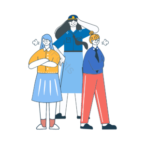 说服 手绘竽 白色 蓝色 警察 合作 法 争端
