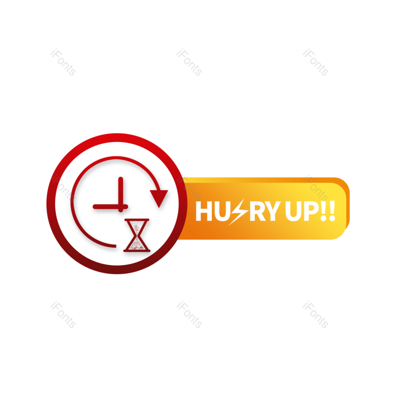 立体感图片,沙漏元素,闪电PNG,渐变免抠素材