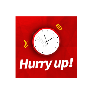 手绘 快点 钟表 着急 闹钟 hurry up 渐变