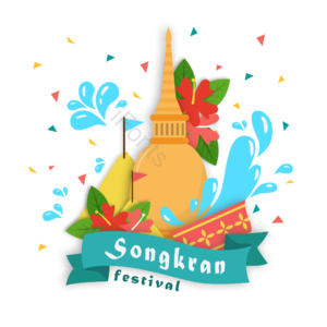 泰国 泼水节 泼水 庆祝 手绘 节日 songkran 雕塑