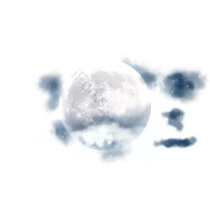 光晕亮光 月亮 手绘竽 片状云 动画片 宇宙 星星 神秘