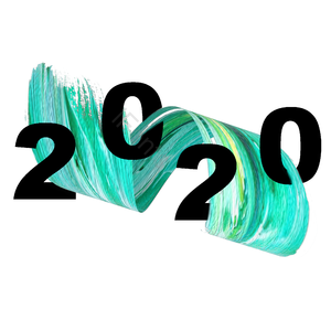 2020年 三维 毕业 刷 拧 环绕 墨 字体
