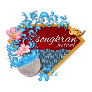 泰国 泼水节 观光 文化 祥云 云朵 水珠 花朵