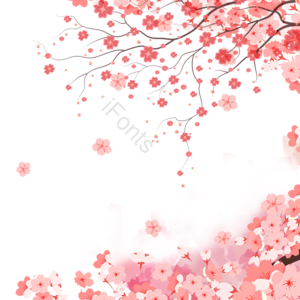 飘动 唯美 手绘 樱花 清新 花朵 粉色 浪漫