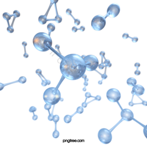 分子 蓝色 3d 立体 结构 玻璃质感 透明质感 生物学