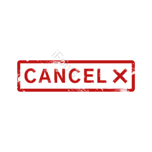取消 终止 密封 戳 红色 方案 办公场 签签