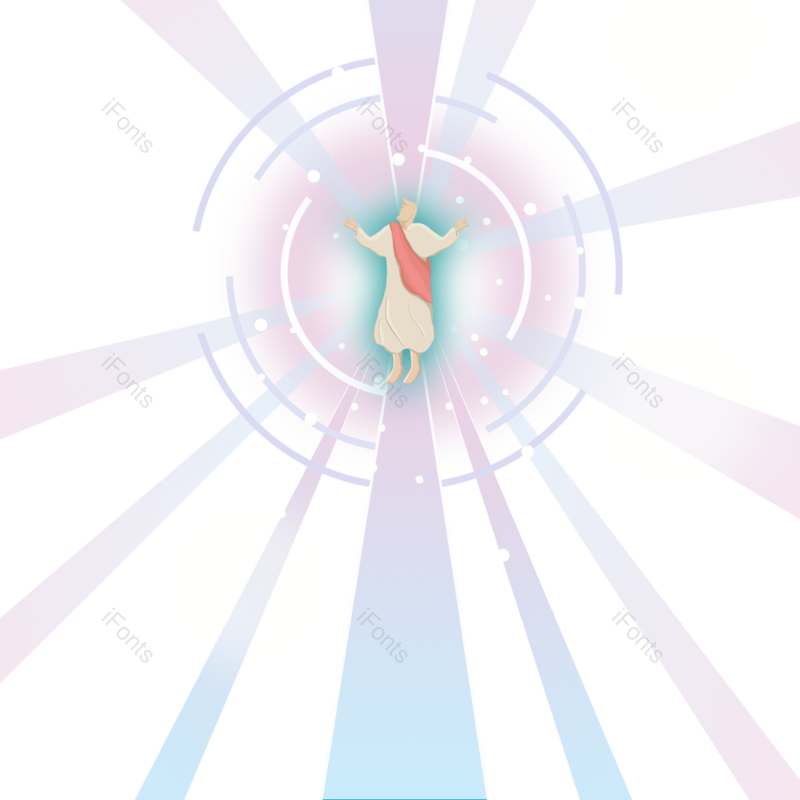 蓝色图片,光环元素,动画片PNG,紫色免抠素材
