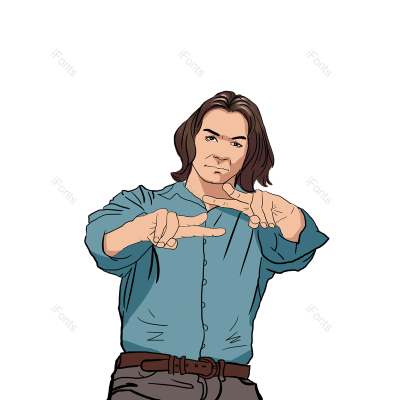 蓝色图片,人物元素,PNG,免抠素材