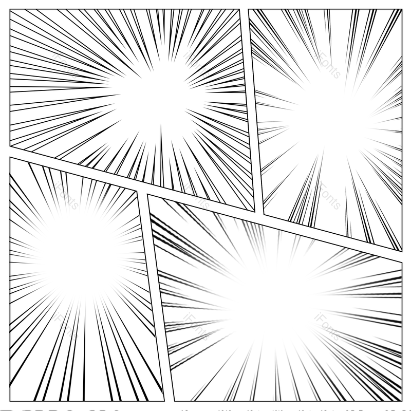 黑白图片,动画片元素,黑色PNG,彩色爆炸免抠素材