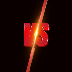 红色字体 vs 比赛 vs字体 对比 光线