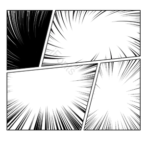 手绘 波普风格 黑色线条 漫画 分镜 切口 速度线 窗口